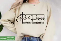 Godfidence SVG / God fidence /Faith SVG /Inspirational SVG Product Image 1