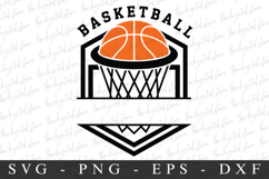 Basketball Monogram SVG | SVG Cut files | Cricut Product Image 1