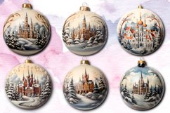 Christmas Palace Ornaments Sublimation Bundle, Christmas PNG Product Image 2