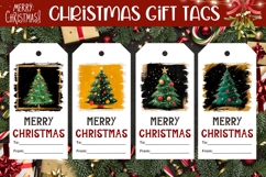 Cartoon Christmas Tree Gift Tags, Christmas Tags Printable Product Image 1