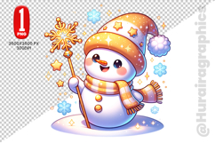 Snow Men Clipart- PNG File Product Image 2