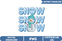 Cute Snowman Winter Sublimation, Christmas Png Product Image 1