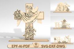 Easter Risen Stand decor SVG, Easter Day Svg Product Image 1