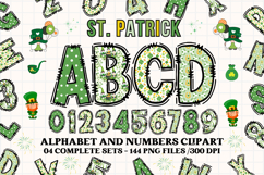 St patrick alphabet png clipart, st patrick letters doodle Product Image 1