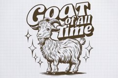 Vintage Funny Sarcastic Animal Goat of All Time PNG Product Image 1