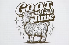 Vintage Funny Sarcastic Animal Goat of All Time PNG Product Image 1