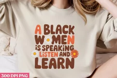 A Black Woman is Speaking PNG, Black History Month S Product Image 2