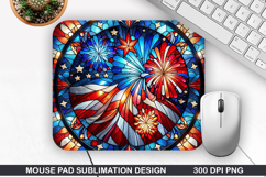 Fireworks Mouse Pad Sublimation, 4th Of July Mouse Pad PNG Product Image 1