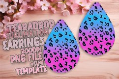 Gradient Leopard Print Teardrop Earring Wrap PNG Product Image 1