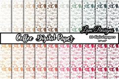 coffee digital papers, Coffee pattern, Coffee background Product Image 1