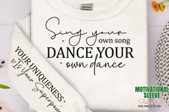 Sing your own song dance your own dance Sleeve SVG PNG Product Image 1