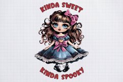 Zombie Dolls Kinda Sweet Kinda Spooky Sublimation PNG Product Image 2