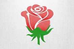 Minimalist Rose Bud Embroidery Design File Product Image 1