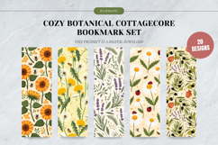 Cozy Colorful Botanical Bookmark Set,Cute Cottagecore Book Product Image 1