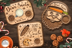 Christmas Santa Tray SVG Bundle | Laser Cut | Glowforge Product Image 1