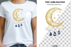 Nursery Moon PNG | Baby Moon &amp; Stars Clipart Product Image 1