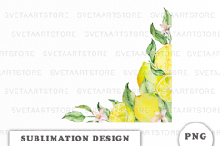 Watercolor Lemons Border png Product Image 1
