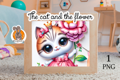 The cat and the flowers Product Image 1