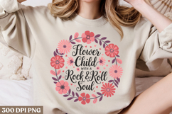 Flower child rock &amp; roll soul PNG, Vintage Flowers Sublimati Product Image 2