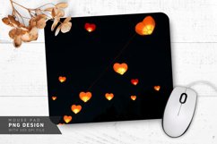 Floating Heart Lanterns Mouse Pad PNG Design Product Image 1