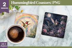 Hummingbird Coaster sublimation Summer garden coaster Product Image 2