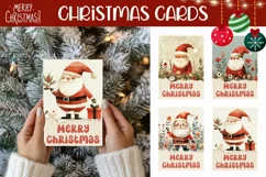 Christmas Greeting Cards, Santa Claus Christmas Card Print Product Image 1