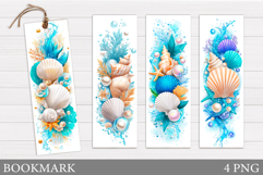 Seashell Bookmark Design. Seashell Bookmark Printable Product Image 1
