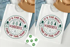 It's The Most Wonderful Time Of The Year Round Sign SVG Product Image 2