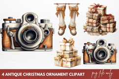 Antique Christmas Ornament Clipart Sublimation Product Image 1