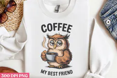 Coffee, my best friend PNG, Funny Coffee Animals Sublimation Product Image 2