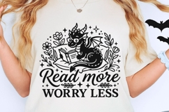 Read More Worry Less Svg, Book Lover Svg, Book Dragon Svg. Product Image 2