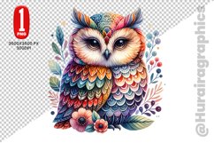 Cute Owl Clipart - PNG File Product Image 1