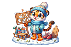 Hellow Winter Clipart - PNG File Product Image 2