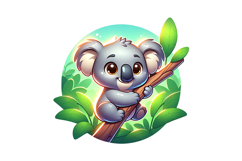 Cute Koala Clipart - PNG File Product Image 1