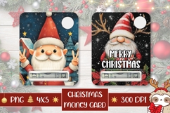 Christmas Gnome Money Card, Christmas Gnome Gift Card Design Product Image 1