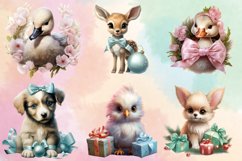 Christmas Baby Animals Clipart Bundle, Christmas Animal PNg Product Image 2