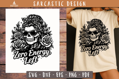 Zero Energy Left Skeleton SVG Sarcastic design Product Image 1