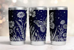 20oz Tumbler laser svg Floral wrap| Wildflowers pattern Product Image 2