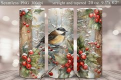 Christmas Bird Tumbler Sublimation | Winter Tumbler Wrap Product Image 1