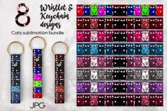 Funny Cats Sublimation | Wristlet &amp; key chain design bundle Product Image 1