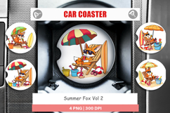 Car Coaster Summer Fox Product Image 1