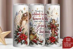 Christian Christmas Angel Tumbler Wrap, 20oz Memorial Christ Product Image 2