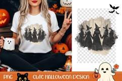 Halloween Witches PNG, Vintage Halloween Witches T-Shirt PNG Product Image 1