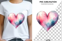 Valentine heart png design for T-shirts Product Image 1