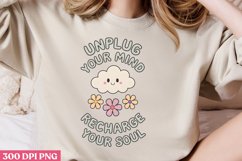 Unplug your mind, recharge PNG, Mental Health Product Image 2