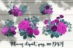 Flowers clipart | PNG Sublimation design, t shirt print Product Image 1