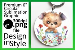 Adorable Watercolor Animals Round Design Designs PNG Product Image 1