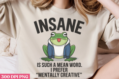 Insane Is Such A Mean Word PNG, Funny Animal Jokes sublimati Product Image 2