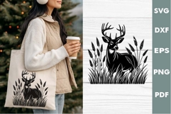 Vintage Deer Design, Cutting board laser SVG, Cricut Product Image 2