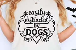 Easily Distracted By Dogs Svg, Dog Mom Svg, Dog Lover Svg. Product Image 2